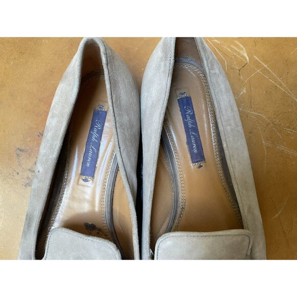 Ralph Lauren Women's Suede Leather Bejeweled Purple Label Flats Sz 37.5B (F136) - Picture 5 of 9